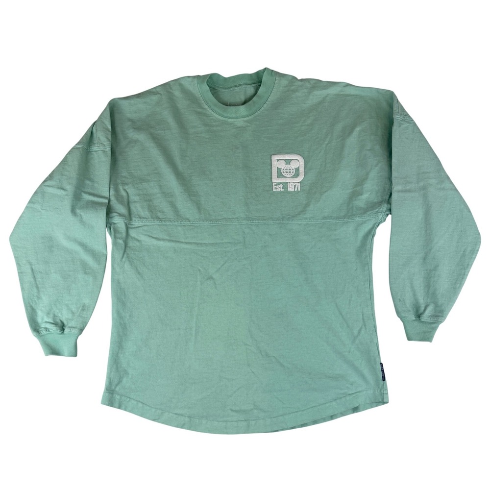 Disney Spirit Jersey Unisex Small Mint Green Walt Disney World Long Sleeve Shirt